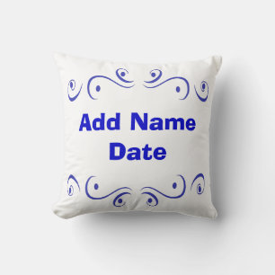Néerlandais bleu Ajouter un Coussin de texte