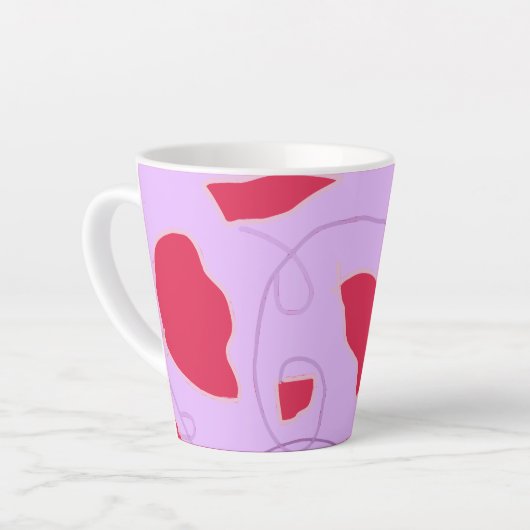 Néerlandais comme tulipes rouges latte mug (Angle gauche)
