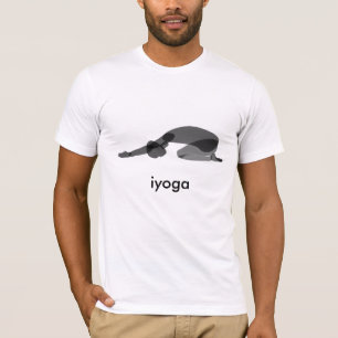 Neerwaartse houding zwart, iyoga t-shirt
