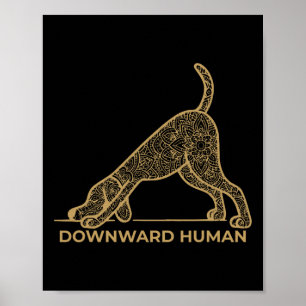 Neerwaartse Mens – Mandala Hond Yoga Houding Yoga Poster