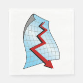 neerwaartse Pijl van Grafiek Red Servet (Voorkant)