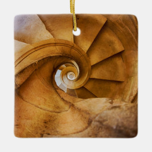 Neerwaartse spiraalvormige trap, Portugal Keramisch Ornament