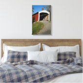 Neet Covered Bridge Parke County Indiana Canvas Afdruk (Insitu (Slaapkamer))
