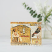 Nefertari die senet spelen briefkaart (Staand voorkant)