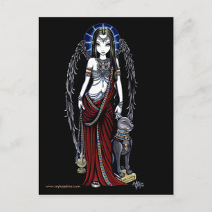 Nefertari Egyptian Bastet Goddess Angel Briefkaart