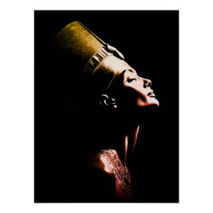 Nefertiti Egyptische Koningin Minimalistisch Portr Perfect Poster