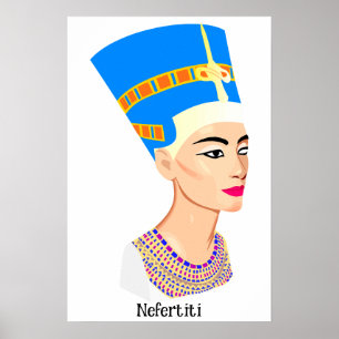 Nefertiti Egyptische koningin portret Poster