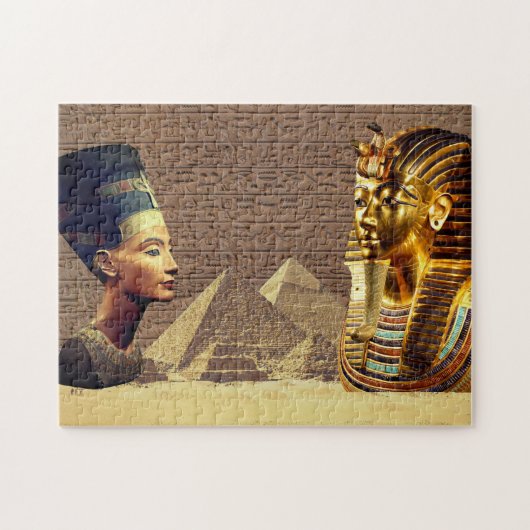 Nefertiti en Tutankhamun Ancient Royalty Legpuzzel (Horizontaal)