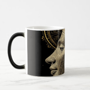 Nefertiti moderne silhouet lijnkunst magische mok