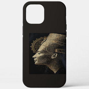 Nefertiti Moderne Silhouette Lijnkunst iPhone 12 Pro Max Hoesje