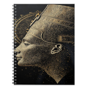 Nefertiti Moderne Silhouette Lijnkunst Notitieboek