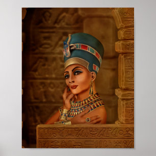 Nefertiti - Neferneferuaten de Egyptische koningin Poster