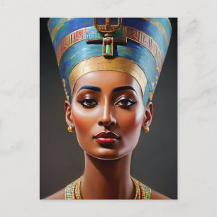 Nefertiti Portret Originele kunst Briefkaart
