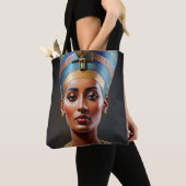 Nefertiti Portret Originele kunst Draagtas (Dichtbij)