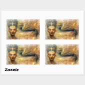 nefertiti rechthoekige sticker (Vel)