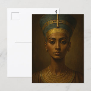 Nefertiti Vintage Stijl Kunst Briefkaart