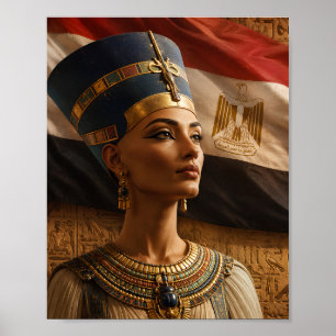 Nefertiti Wandkunst – Portret van Egyptische Konin Poster