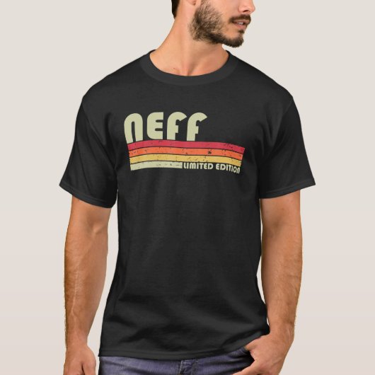 NEFF Surname Funny Retro  80S 90S T-shirt (Voorkant)