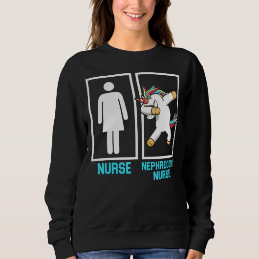 Nefrologie Nurse Unicorn Dialyse Nurzing Rn Trui (Voorkant)