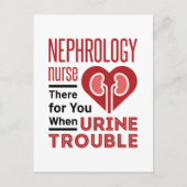 Nefrologie verpleegster bij urineproblemen briefkaart (Voorkant)