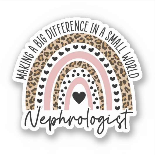 Nefroloog Gift, Nefrologie Afstuderen Sticker (Voorkant)
