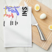 Nefroloog Inside (nieren nefron) Theedoek (Quarter Fold)