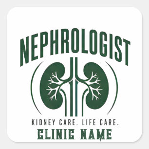Nefroloog Nierverzorging Design Vierkante Sticker