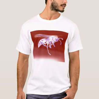Negatief vergroot geelvest door KLM T-shirt