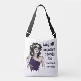 Negatieve energie wordt teruggestuurd naar de afze crossbody tas