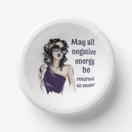 Negatieve energie wordt teruggestuurd naar de afze papieren kommen