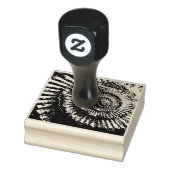 negatieve opdruk van jurassiele ammoniumhydroxide 	rubberstempel (Stempel)