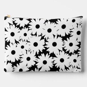 Negatieve Space Daisies wit op zwart Etui