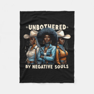 Negatieve zielen Cowgirls Melanine Black Fleece Deken