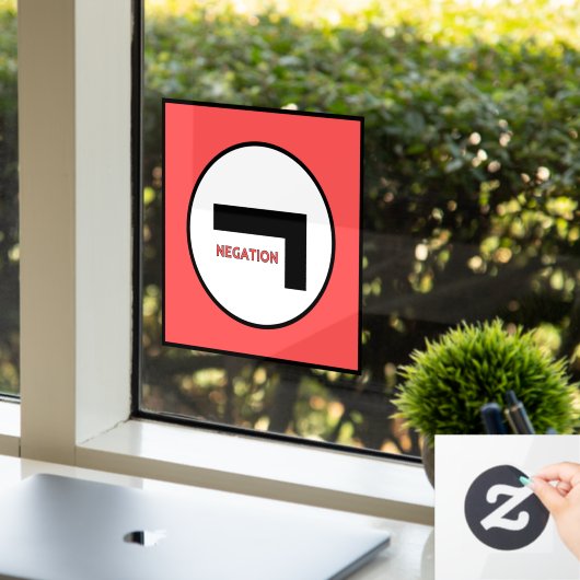 NEGATION 1b Vensterklemming Raamsticker (Kantoor)