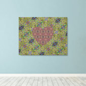 Negba Roos hart toegift Canvas Afdruk (Insitu (Houten vloer))