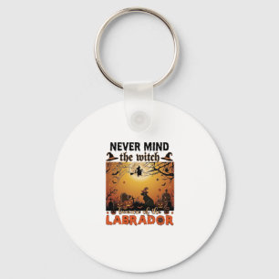Negeer Heks Pas Op Labrador Halloween Hond Pomp Sleutelhanger