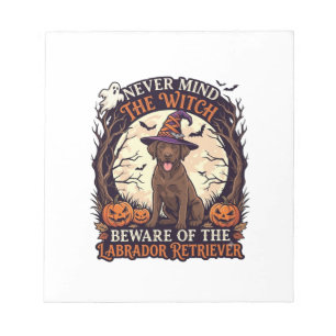 Negeer Heks Pas Op Labrador Retriever Halloween Notitieblok
