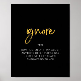 Negeer het Inspireren Citaat Poster