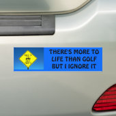 Negeer het leven, speel golf - Golfkar Bumpersticker (Op auto)