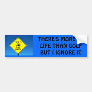 Negeer het leven, speel golf - Golfkar Bumpersticker