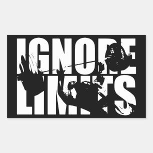 Negeer limieten - Bench Press - Workout Motivatie Rechthoekige Sticker