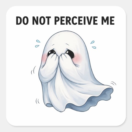 Negeer Mij Geest Sticker (Voorkant)