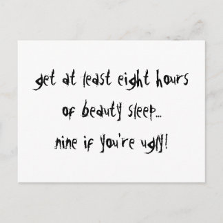 Negen als je lelijk bent briefkaart