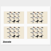 Negen Birdorable Terns (gelabeld) Rechthoekige Sticker (Vel)