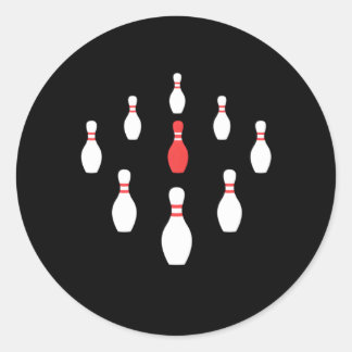 Negen bowling nieuw rek van ronde sticker