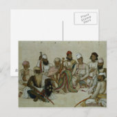 Negen courtiers en bedienden van de Raja Briefkaart (Voorkant / Achterkant)