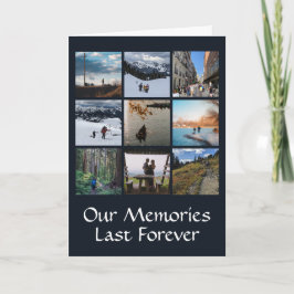 Negen Foto Collage Op Maat Gemaakte Wenskaart Kaart