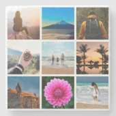 Negen Fotocollage aangepaste Afbeelding maken uw e Stenen Onderzetter (Voorkant)