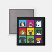 Negen honden magneet (Voorkant / Achterkant)