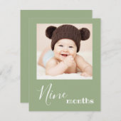 Negen maanden Foto eerste geboorte Banner Kaart (Voorkant / Achterkant)